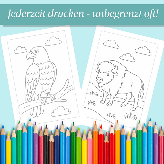 USA Ausmalbilder für Kinder (PDF Download)