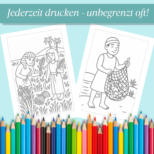 Ägypten Ausmalbilder für Kinder (PDF Download)