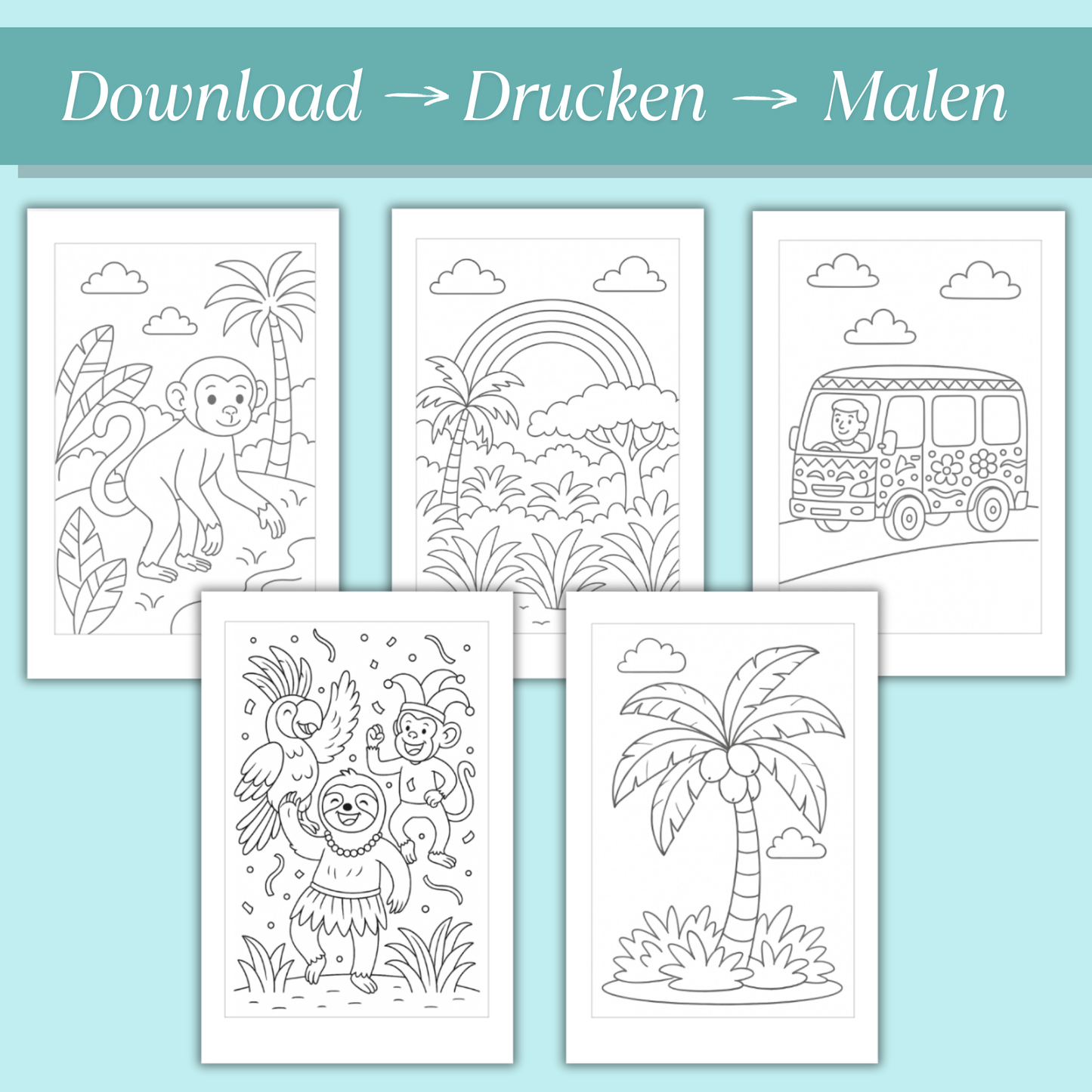 Brasilien Ausmalbilder für Kinder (PDF Download)