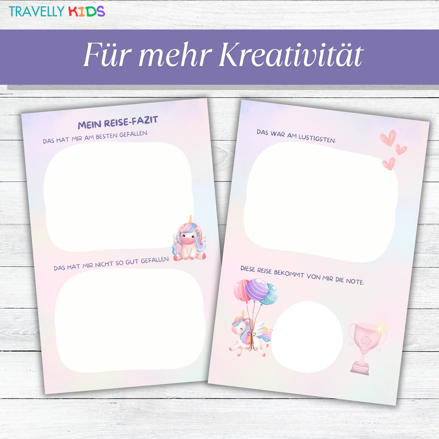 Mein Reisetagebuch - Einhorn Edition