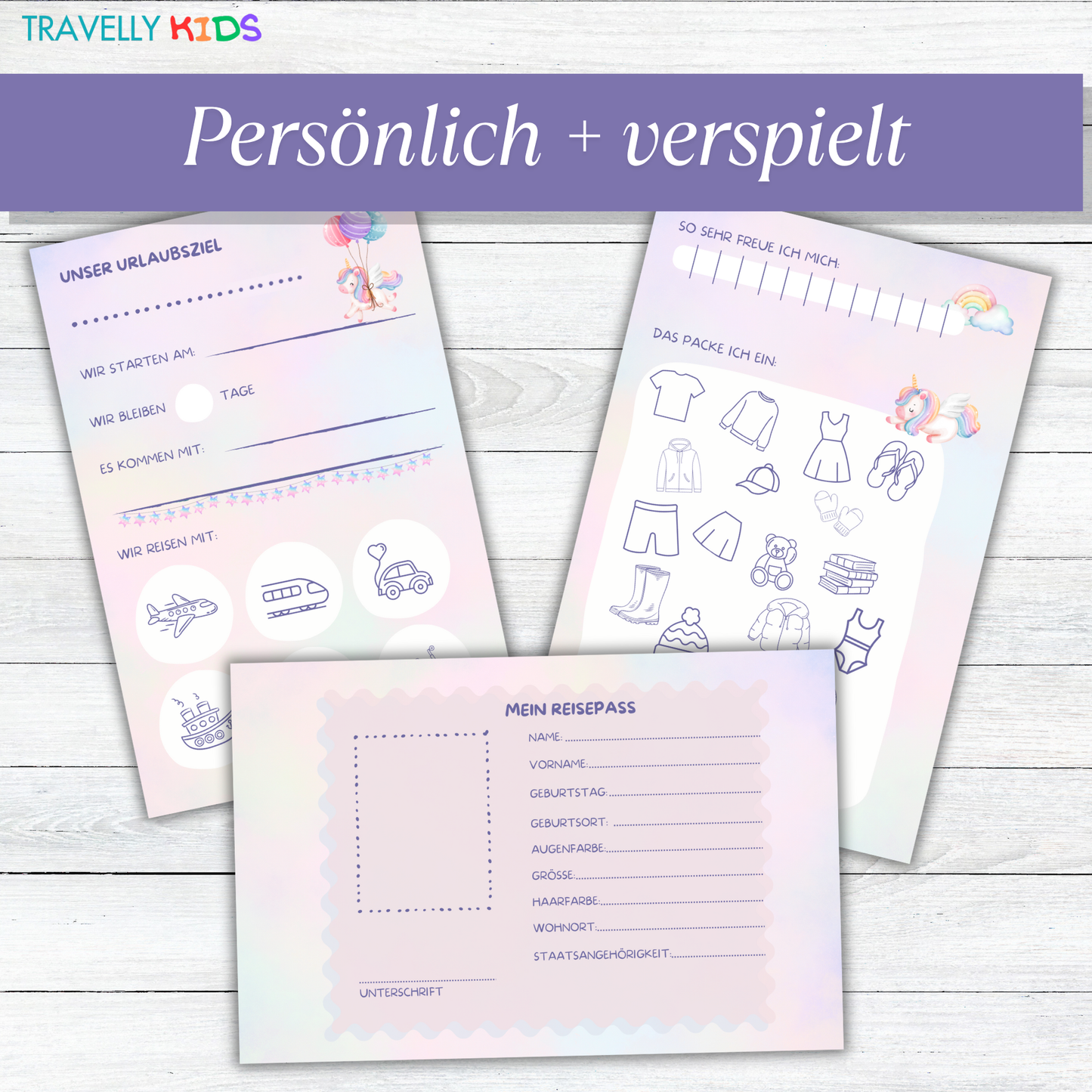 Mein Reisetagebuch - Einhorn Edition