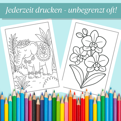Thailand Ausmalbilder für Kinder (PDF Download)