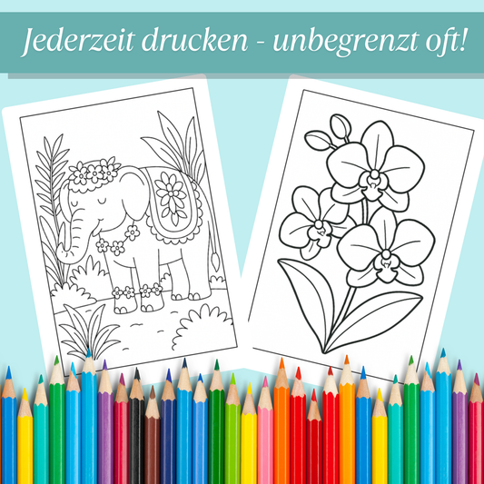 Thailand Ausmalbilder für Kinder (PDF Download)