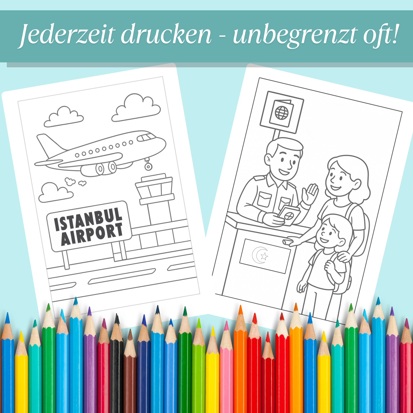 Türkei Ausmalbilder für Kinder (PDF Download)