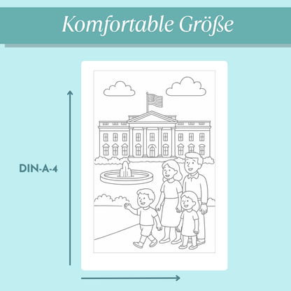 USA Ausmalbilder für Kinder (PDF Download)