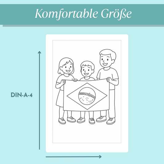 Brasilien Ausmalbilder für Kinder (PDF Download)