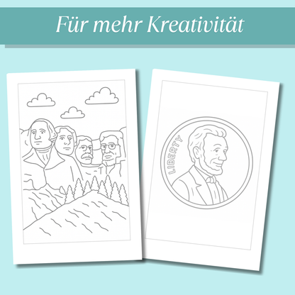 USA Ausmalbilder für Kinder (PDF Download)
