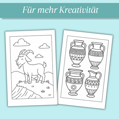 Griechenland Ausmalbilder für Kinder (PDF Download)