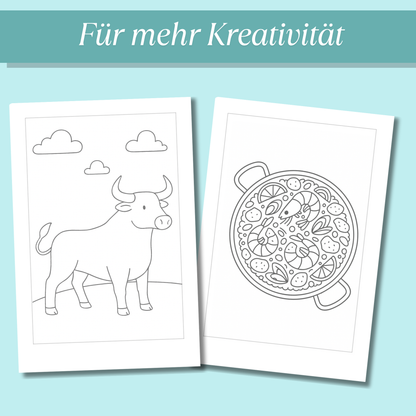 Spanien Ausmalbilder für Kinder (PDF Download)