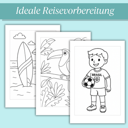 Brasilien Ausmalbilder für Kinder (PDF Download)