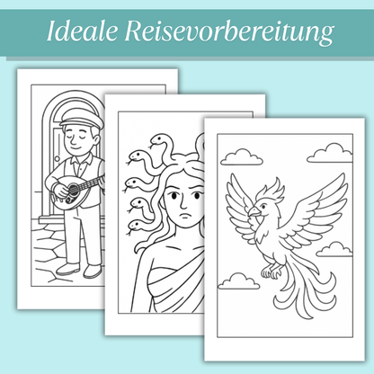Griechenland Ausmalbilder für Kinder (PDF Download)