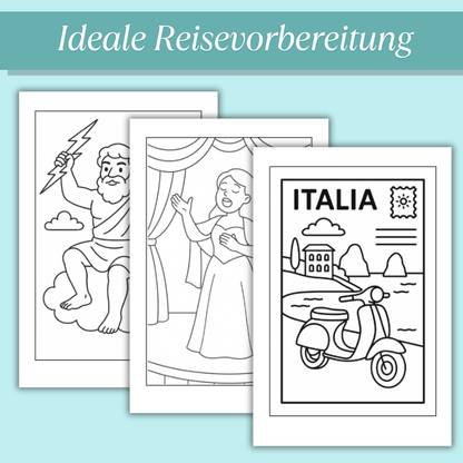 Italien Ausmalbilder für Kinder (PDF Download)