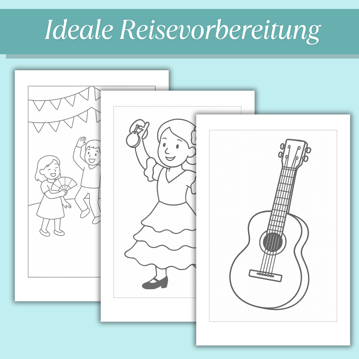 Spanien Ausmalbilder für Kinder (PDF Download)