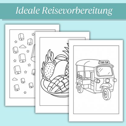 Thailand Ausmalbilder für Kinder (PDF Download)