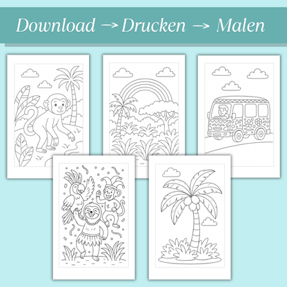 Brasilien Ausmalbilder für Kinder (PDF Download)