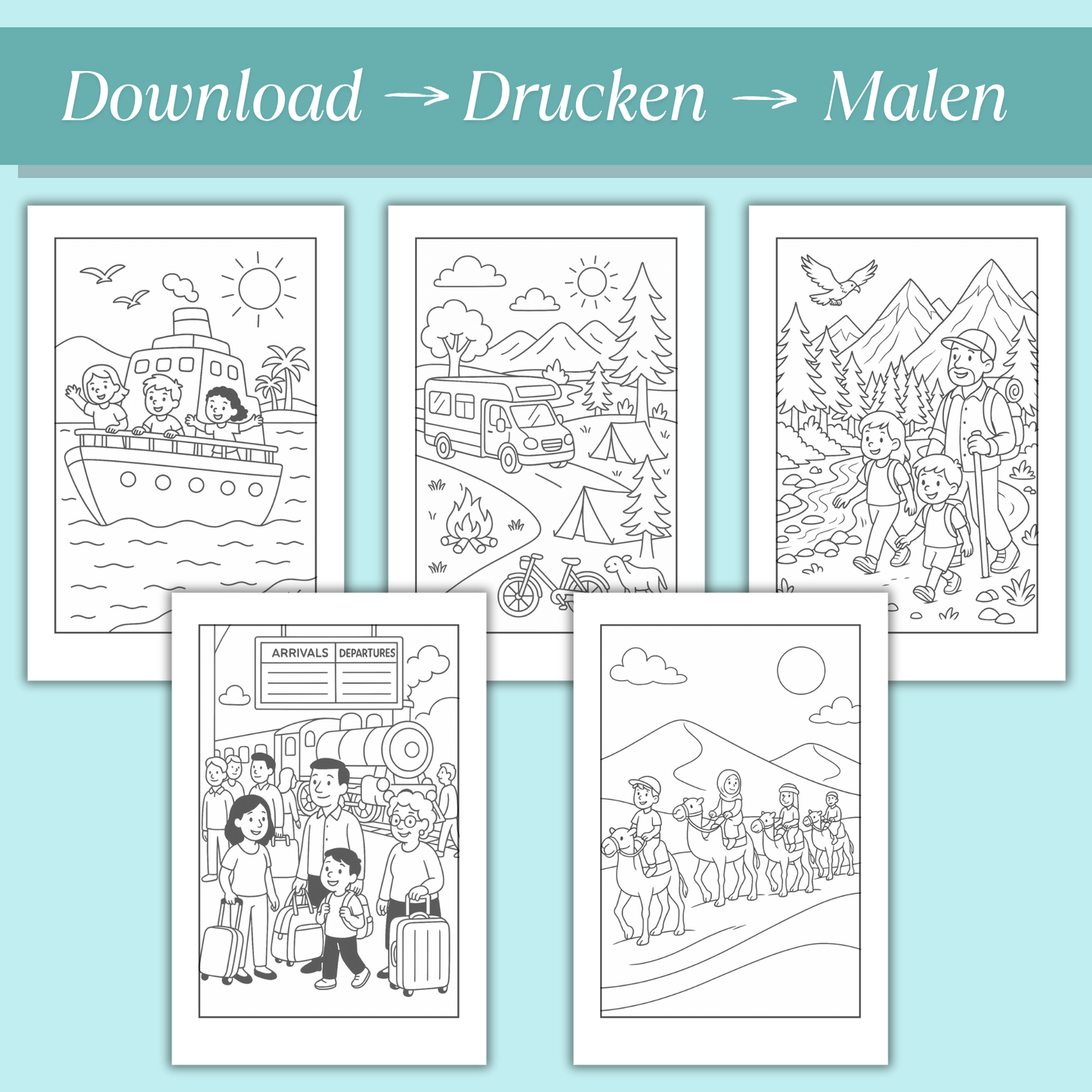 Das große Reisemalbuch für Kinder (PDF Download)