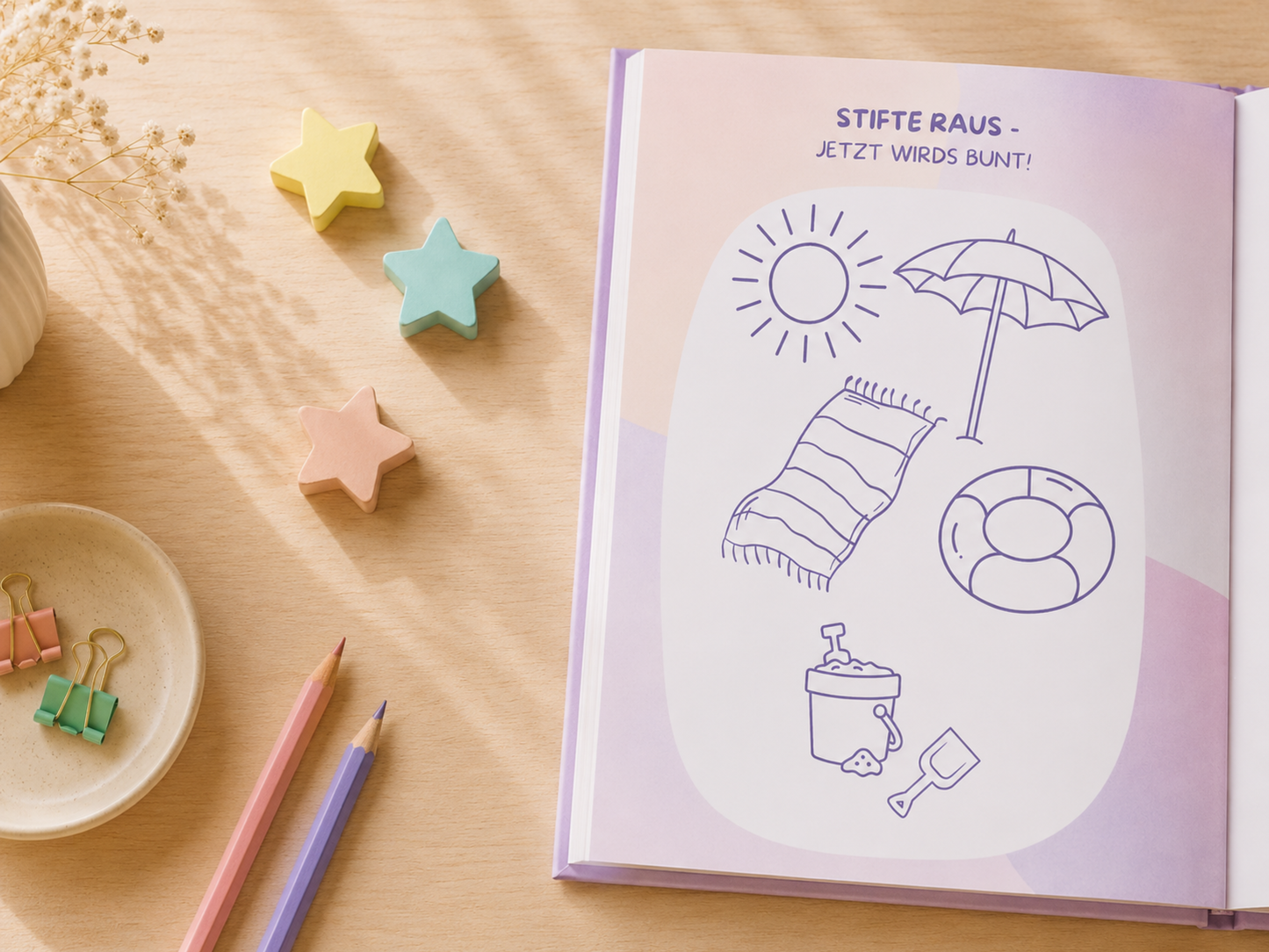 Reisetagebuch für Kinder - 2 Wochen - Einhorn Edition