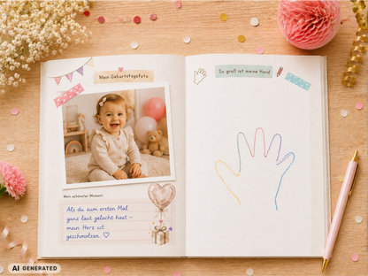 Gästebuch & Erinnerungsbuch – 10 Geburtstage, Beige