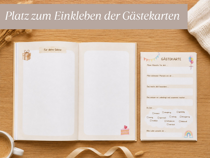 Gästebuch & Erinnerungsbuch – 10 Geburtstage, Beige