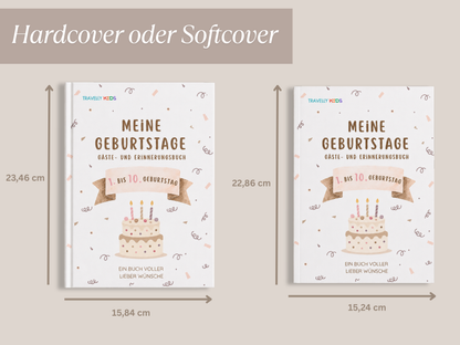 Gästebuch & Erinnerungsbuch – 10 Geburtstage, Beige