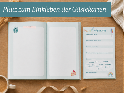 Gästebuch & Erinnerungsbuch – 10 Geburtstage, Türkis