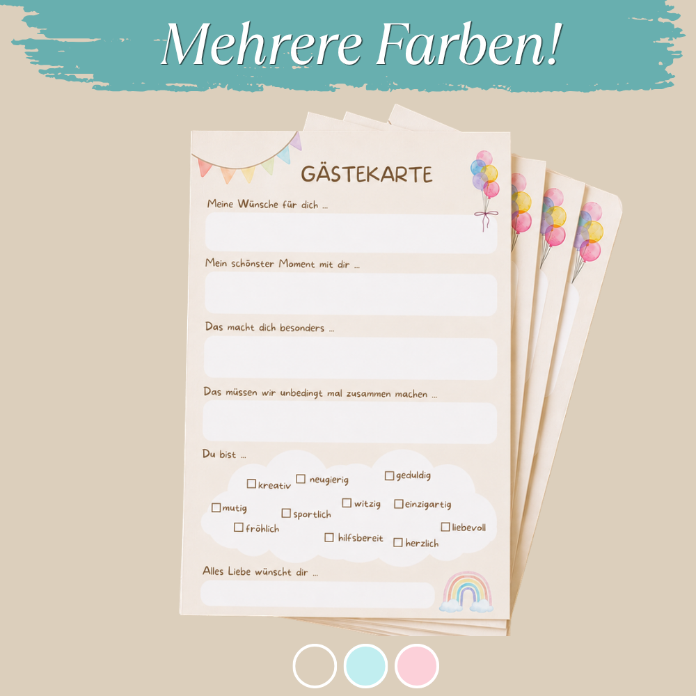 Geburtstag Gästekarten
