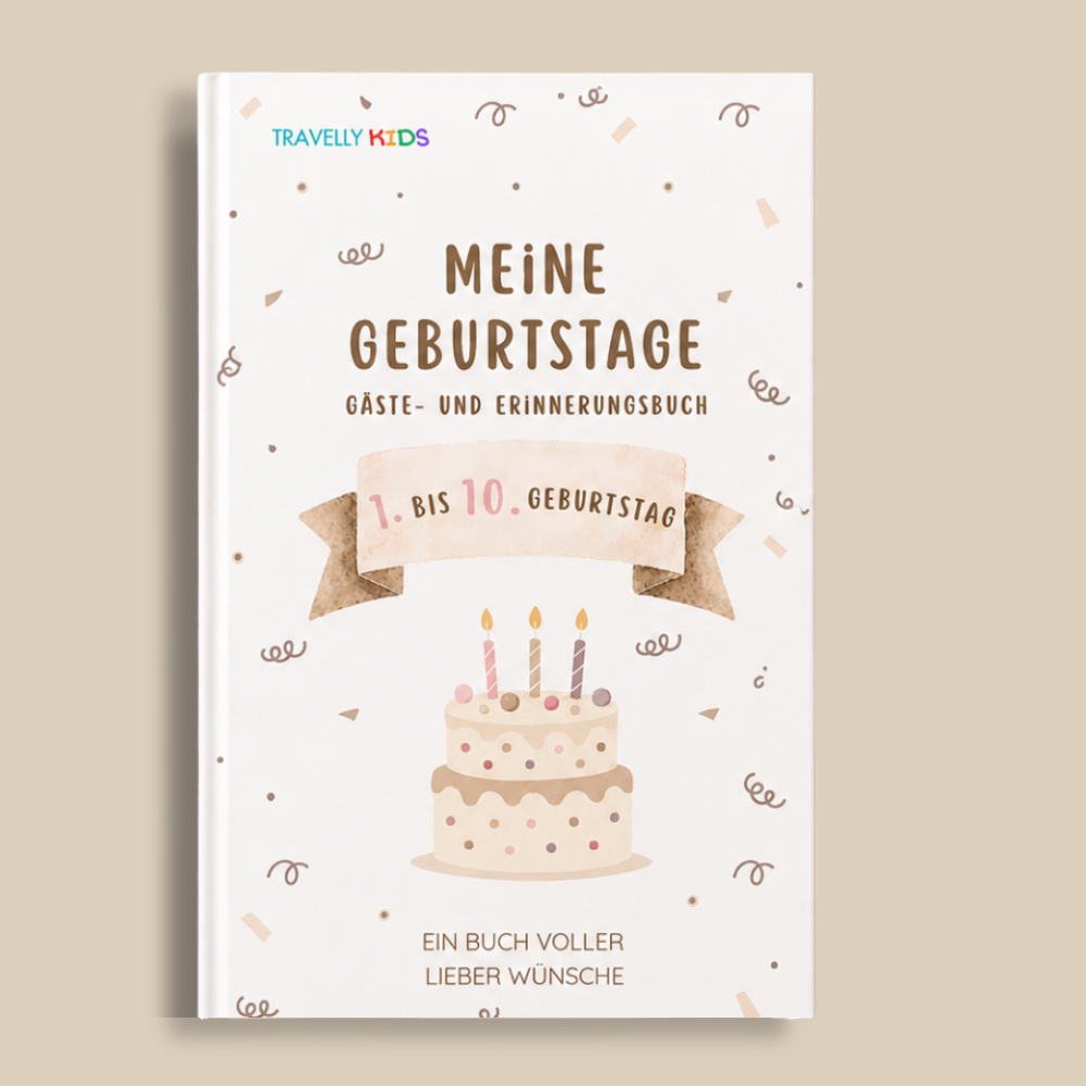 Gästebuch & Erinnerungsbuch – 10 Geburtstage, Beige