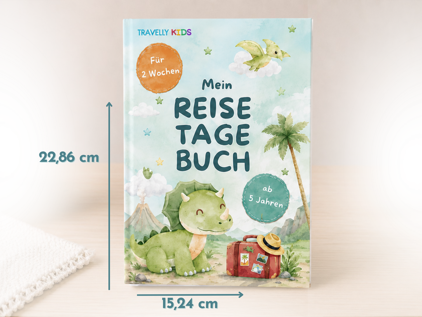 Reisetagebuch für Kinder - 2 Wochen- Dino Edition