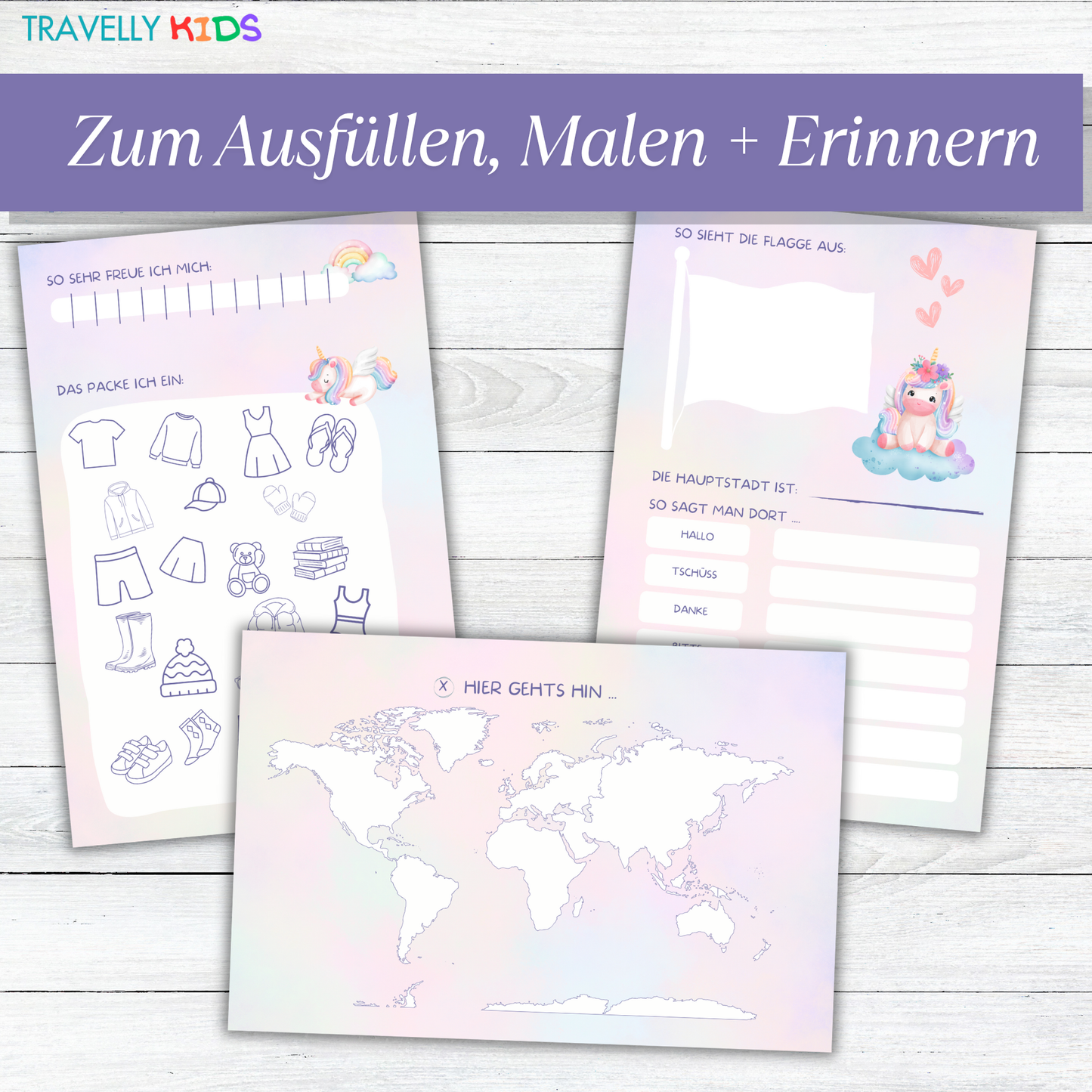 Einhorn Reisetagebuch für Kinder (PDF Download)