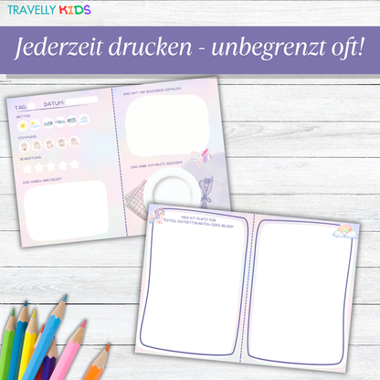 Einhorn Reisetagebuch für Kinder (PDF Download)