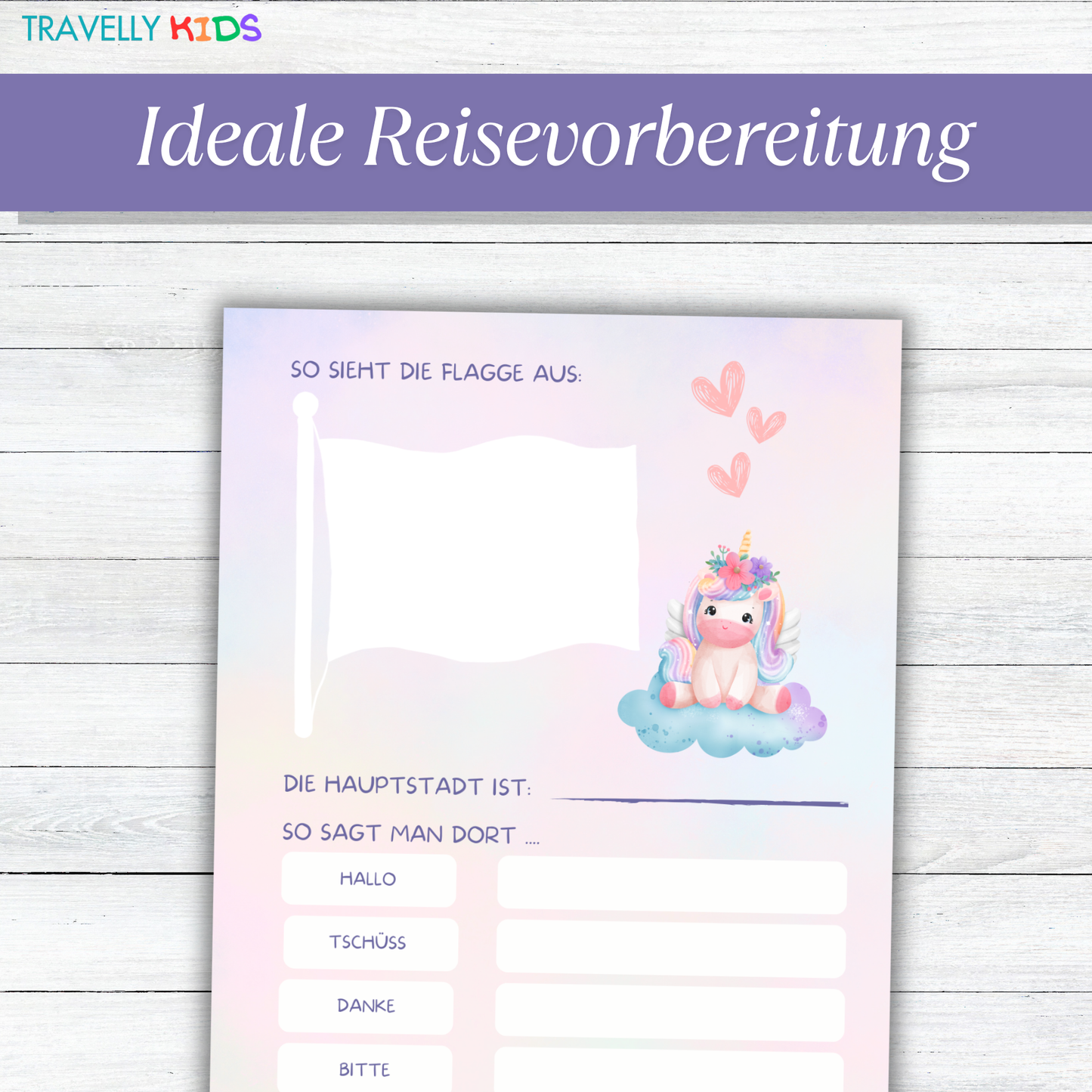 Einhorn Reisetagebuch für Kinder (PDF Download)