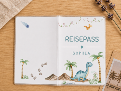 Personalisierte Reisepasshülle "Dino"