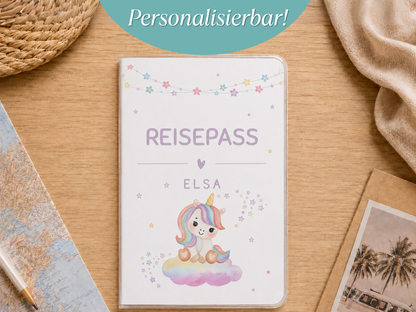 Personalisierte Reisepasshülle "Einhorn"