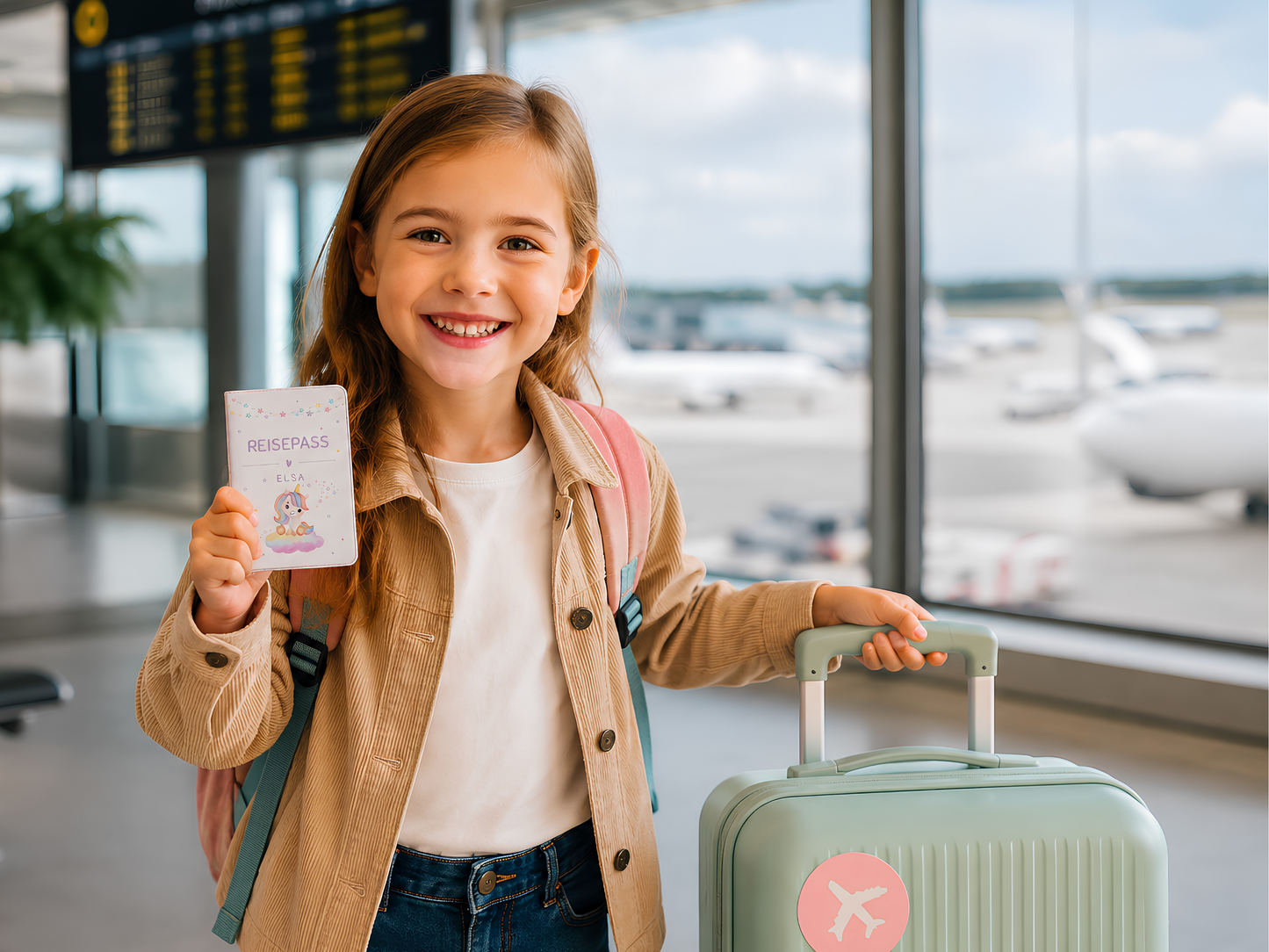 Personalisierte Reisepasshülle "Einhorn"