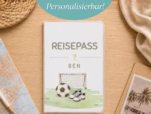 Personalisierte Reisepasshülle "Fußball"