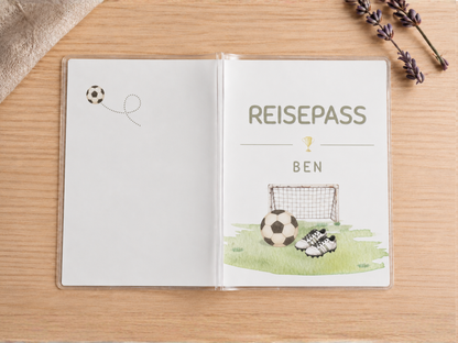 Personalisierte Reisepasshülle "Fußball"