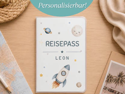 Personalisierte Reisepasshülle "Weltraum"