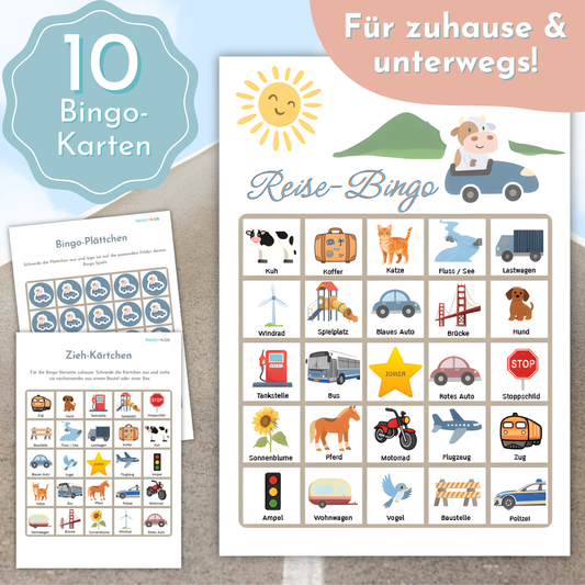 Reise-Bingo für Kinder (PDF Download)