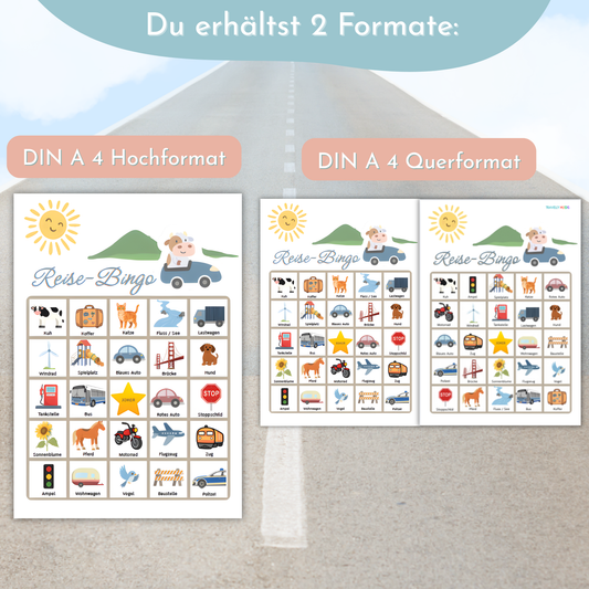 Reise-Bingo für Kinder (PDF Download)
