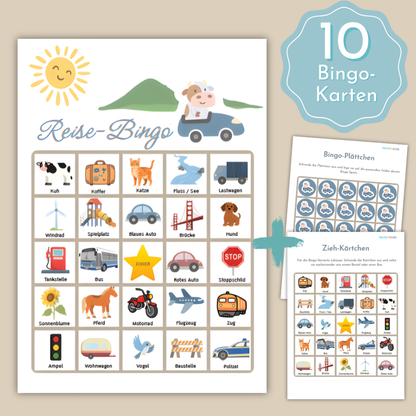 Reise-Bingo für Kinder (PDF Download)