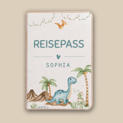 Personalisierte Reisepasshülle "Dino"