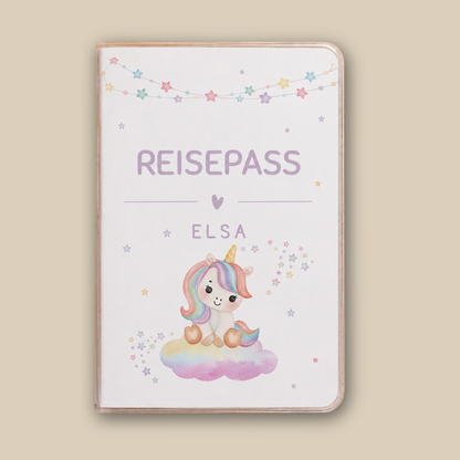 Personalisierte Reisepasshülle "Einhorn"