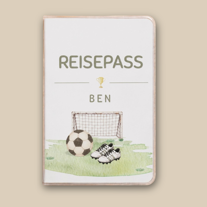 Personalisierte Reisepasshülle "Fußball"