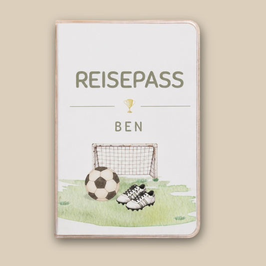 Personalisierte Reisepasshülle "Fußball"