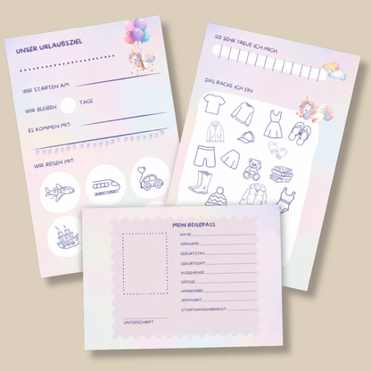 Einhorn Reisetagebuch für Kinder (PDF Download)