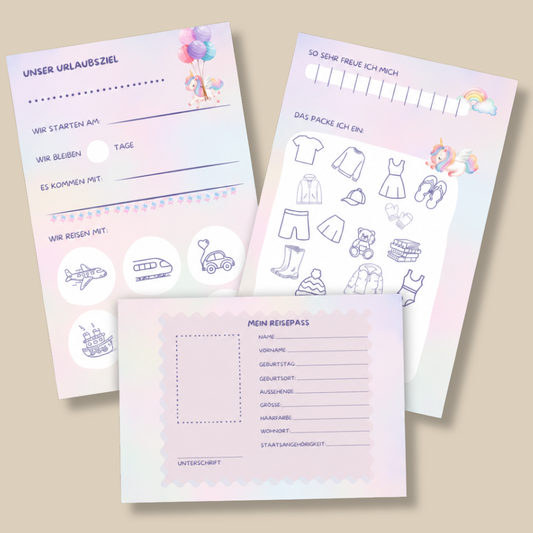 Einhorn Reisetagebuch für Kinder (PDF Download)