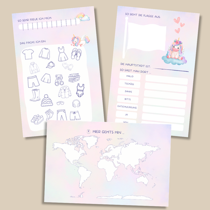 Einhorn Reisetagebuch für Kinder (PDF Download)