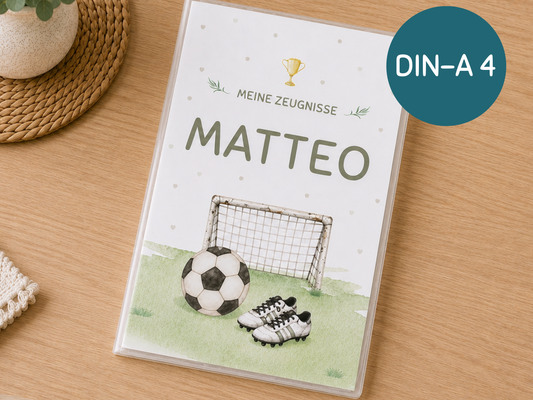 Personalisierte Zeugnismappe "Fußball"