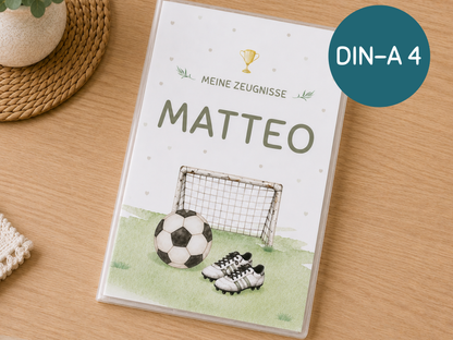 Personalisierte Zeugnismappe "Fußball"