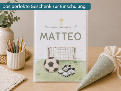 Personalisierte Zeugnismappe "Fußball"